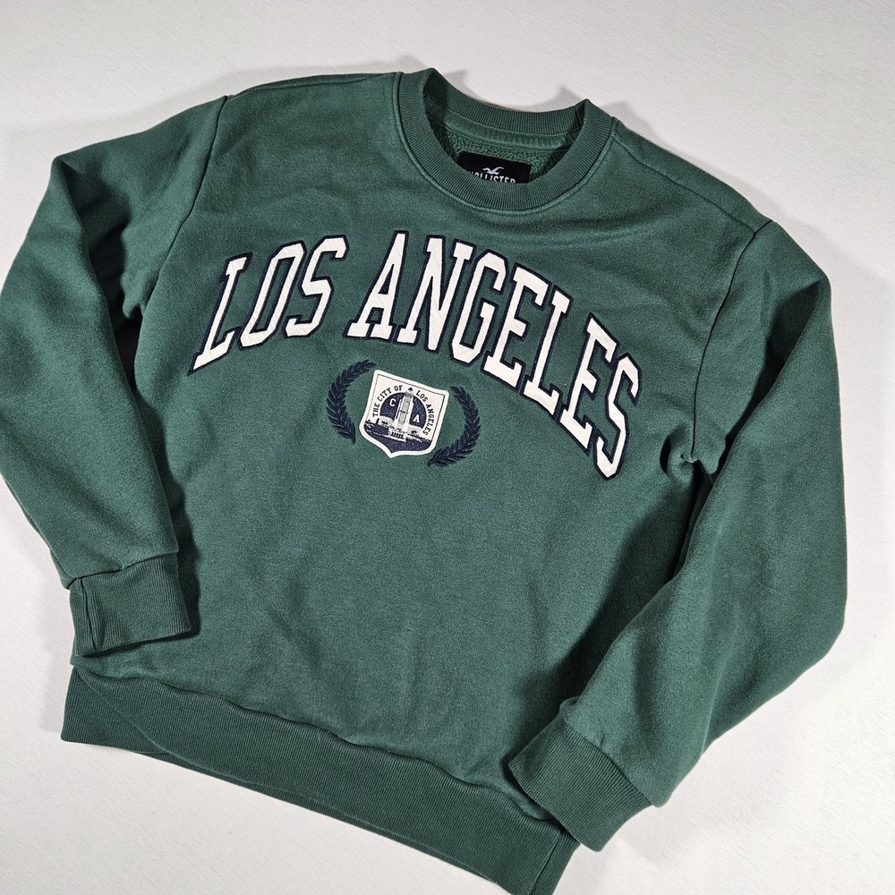 Hollister Sweatshirt Women's XS Los Angeles Forrest Green Pullover‎